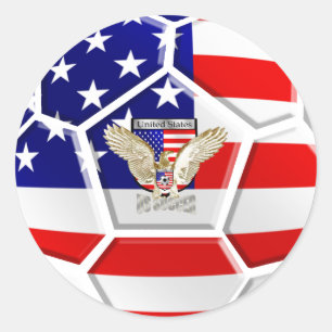 Adesivo Redondo Futebol dos EUA