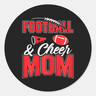 Adesivo Redondo Futebol E Alegria Mãe Cheerleading Mãe Futebol _3