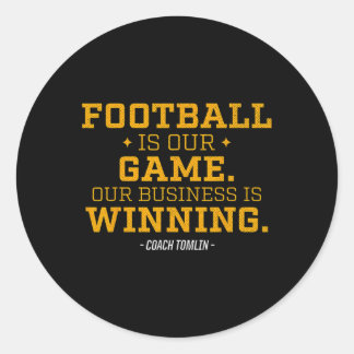 Adesivo Redondo Futebol é nosso jogo Nosso negócio está vencendo