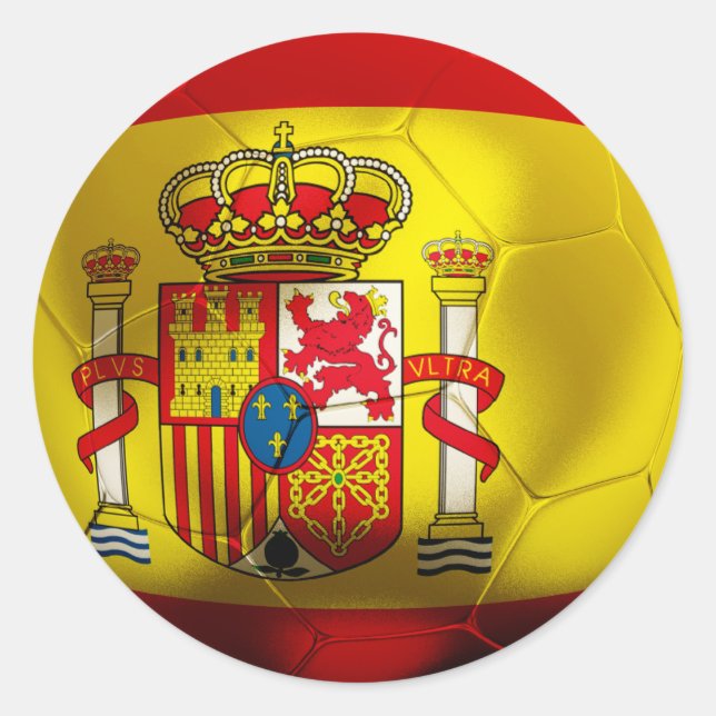 Adesivo Redondo Futebol espanha (Frente)