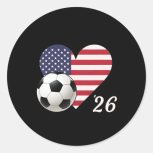 Adesivo Redondo Futebol EUA 2026 