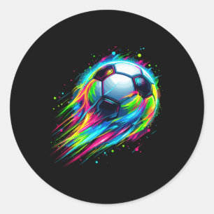 Adesivo Redondo Futebol Gravata Colorida Tinta Soccer Byll