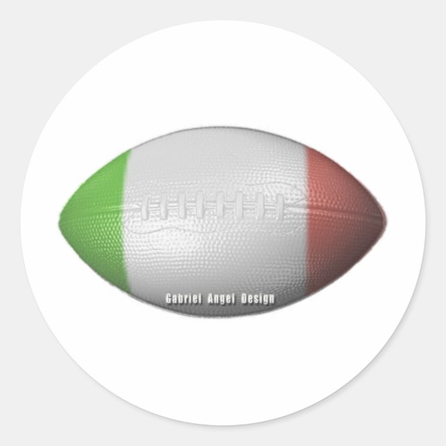Adesivo Redondo Futebol italiano (Frente)