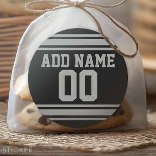 Adesivo Redondo Futebol Jersey - Personalize com suas informaçõe