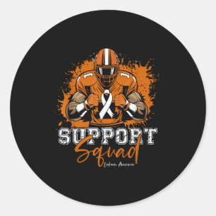 Adesivo Redondo Futebol Laranja Laranja de Futebol do Esquadrão de