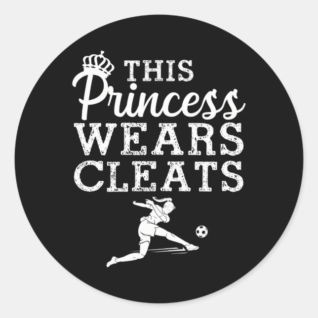 Adesivo Redondo Futebol legal para Princesa Veste Limpa Futebol (Frente)