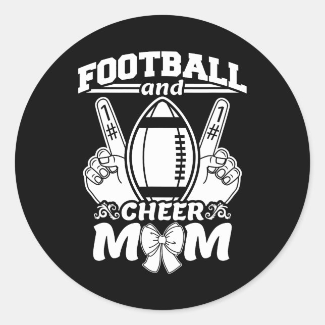 Adesivo Redondo Futebol Mamãe Cheer (Frente)
