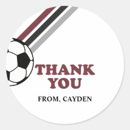 Adesivo Redondo Futebol Maroon Strike Vamos Chuta Aniversário