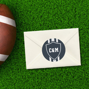 Adesivo Redondo Futebol Match Esporte Amantes de Casamento Monogra