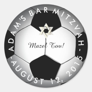 Adesivo Redondo Futebol Mitzvah do PixDezines
