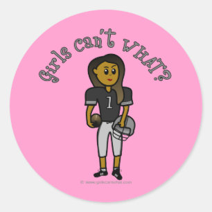 Adesivo Redondo Futebol negro escuro