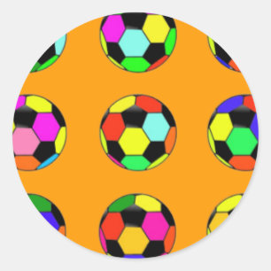 Adesivo Redondo futebol - padrão das bolas de futebol
