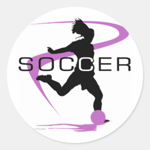 Adesivo Redondo Futebol - Raparigas - Rosa