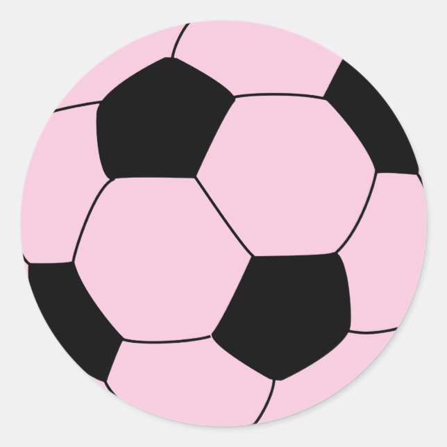 Adesivo Redondo Futebol rosa (Frente)