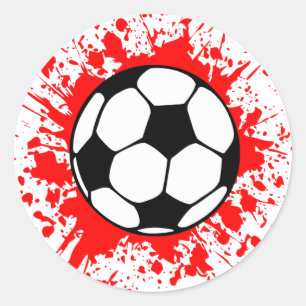 Adesivo Redondo futebol splat.