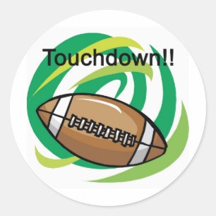 Adesivo Redondo Futebol, touchdown