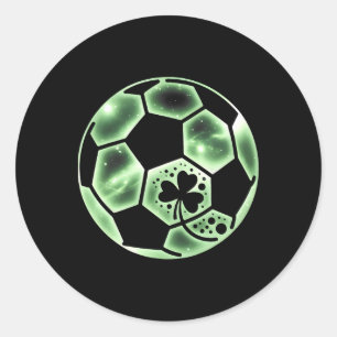 Adesivo Redondo Futebol Trevo da Sorte do Shamrock Irlandês Dia de