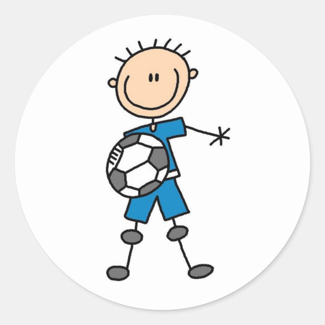 Adesivo Redondo Futebol Uniforme do Boy Blue (Frente)