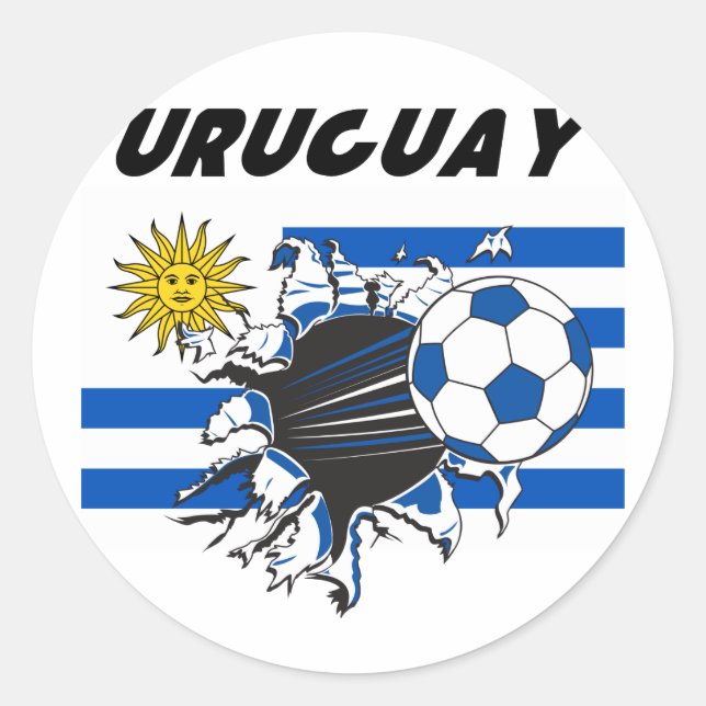 Adesivo Redondo Futebol Uruguai (Frente)