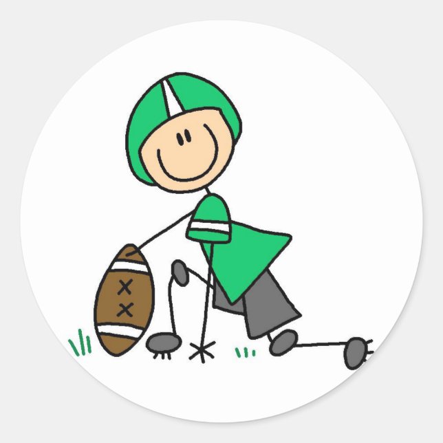 Adesivo Redondo futebolista três (Frente)