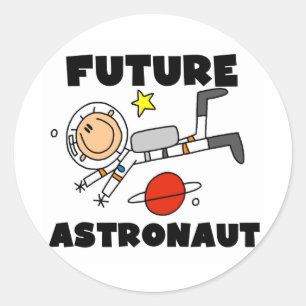 Adesivo Redondo Futuras t-shirts e presentes astronautas