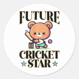 Adesivo Redondo Futuro Astro do Críquete