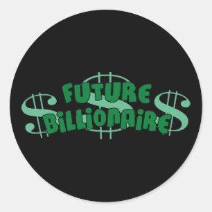 Adesivo Redondo Futuro Bilionário