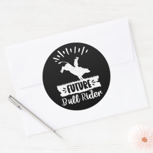 Adesivo Redondo Futuro Bull Rider Touro Rodeado Oferece Ideias