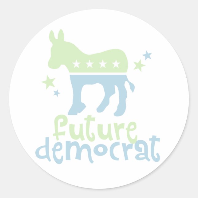 Adesivo Redondo Futuro Democrata (Frente)