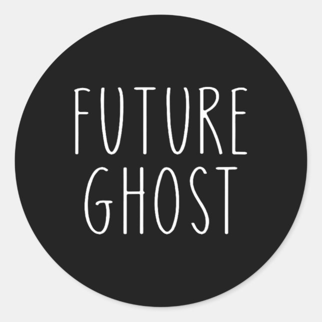 Adesivo Redondo Futuro Fantasma Diy Halloween (Frente)