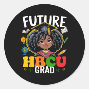 Adesivo Redondo Futuro Formando Hbcu Afro Crianças História Negra