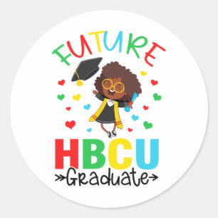 Adesivo Redondo Futuro Formando Hbcu Graduação Rapariga Hbcu Futur