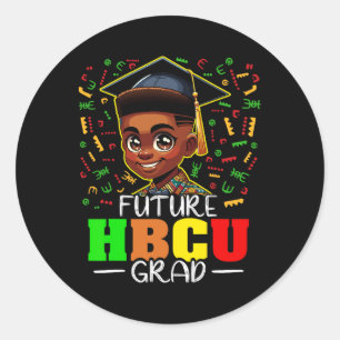 Adesivo Redondo Futuro Formando Negra De Graduação Hbcu  Hbcu
