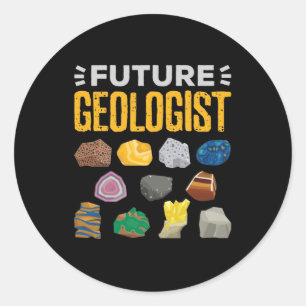 Adesivo Redondo Futuro Geólogo Estudante de Geologia