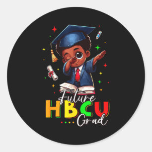 Adesivo Redondo Futuro Graduado Hbcu História Menino Negro Graduaç