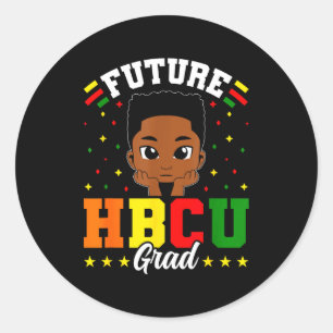 Adesivo Redondo Futuro Graduado Hbcu Menino Historicamente Negro C