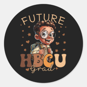 Adesivo Redondo Futuro Hbcu Formando Crianças Negros Meninos Afro