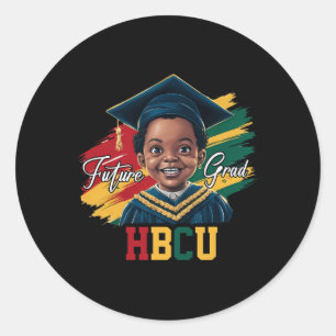 Adesivo Redondo Futuro Hbcu Formando Meninos Negros Graduação Hbcu