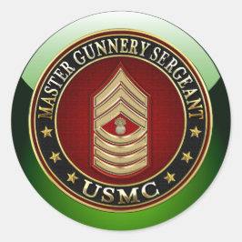 Adesivo Redondo Fuzileiros americanos: Sargento-mor (USMC MGySgt)