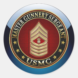 Adesivo Redondo Fuzileiros americanos: Sargento-mor (USMC MGySgt)