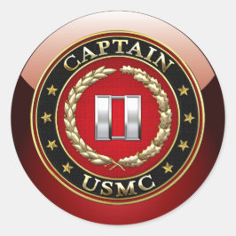 Adesivo Redondo Fuzileiros navais dos EUA: Capitão (Captura USMC) 