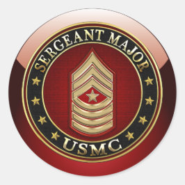Adesivo Redondo Fuzileiros navais dos EUA: Sargento Major (USMC Sg