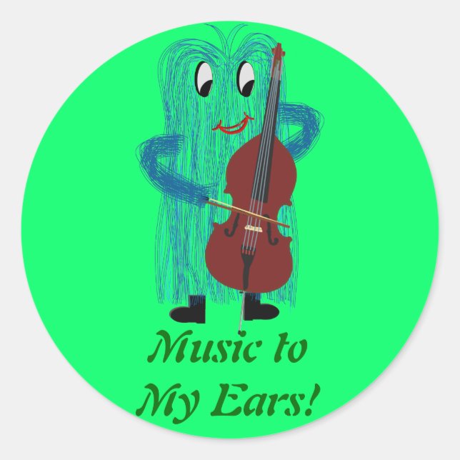 Adesivo Redondo FuzzyBassPlayer (Frente)