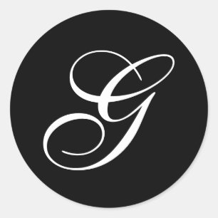 Adesivo Redondo G Monogramas Stickers