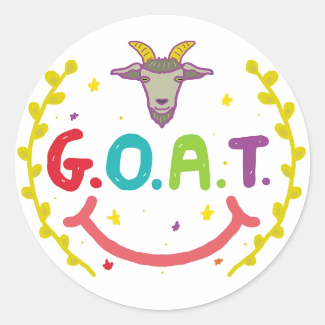 ADESIVO REDONDO G.O.A.T. (Frente)