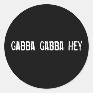 Adesivo Redondo gabba gabba hey