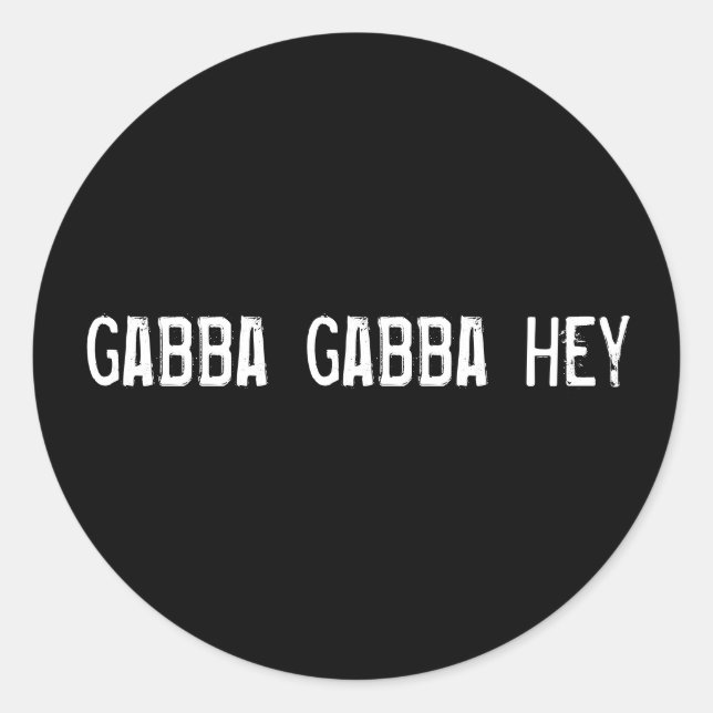Adesivo Redondo gabba gabba hey (Frente)