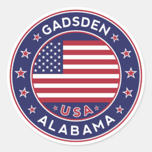 Adesivo Redondo Gadsden, Alabama