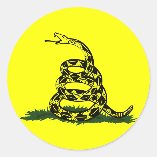 Adesivo Redondo Gadsden Cobra Sticker (Frente)