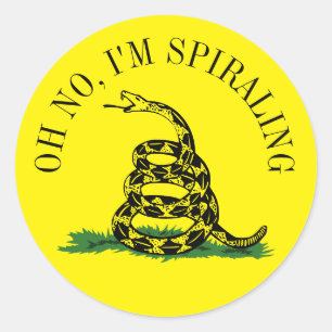 Adesivo Redondo Gadsden Flag Parody: Estou Espirando